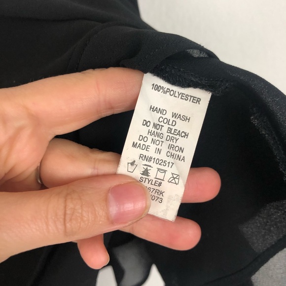 Soprano black cropped ruffle layered tank top - Picture 4 of 7